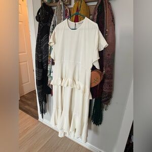 Zimmermann Cream Asymmetrical Dress